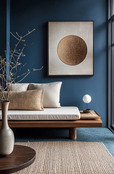 salon bleu feng shui wabi sabi