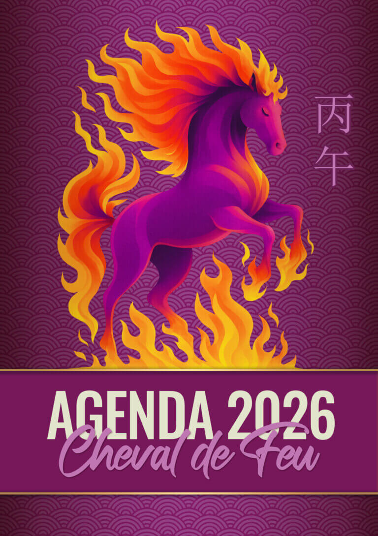 couverture agenda 2026 cheval de feu